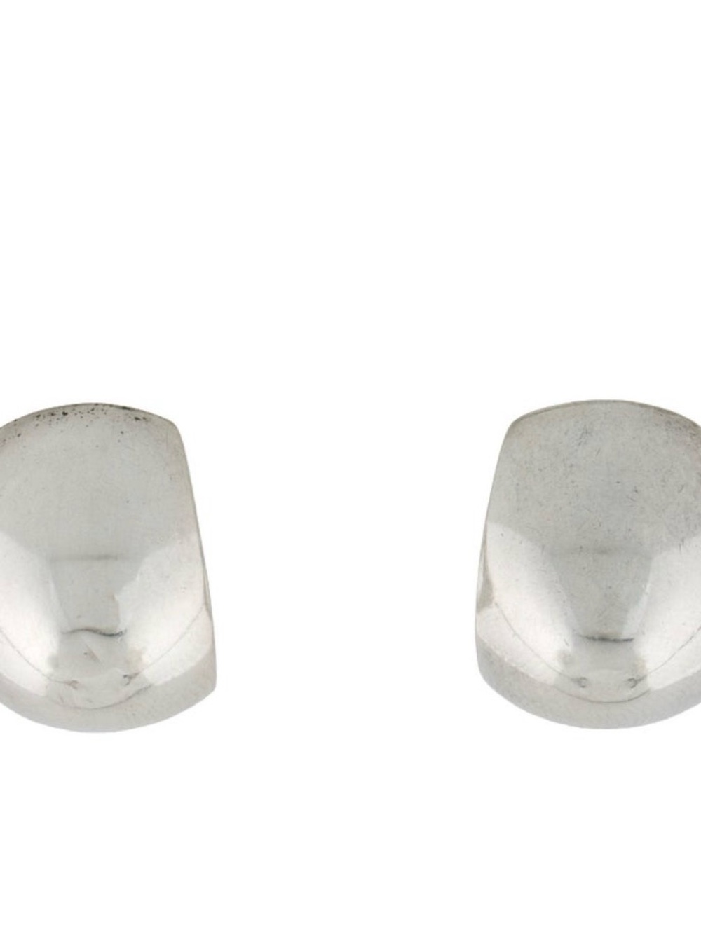 Tiffany & Co. Polished Silver Dome Clip Earrings